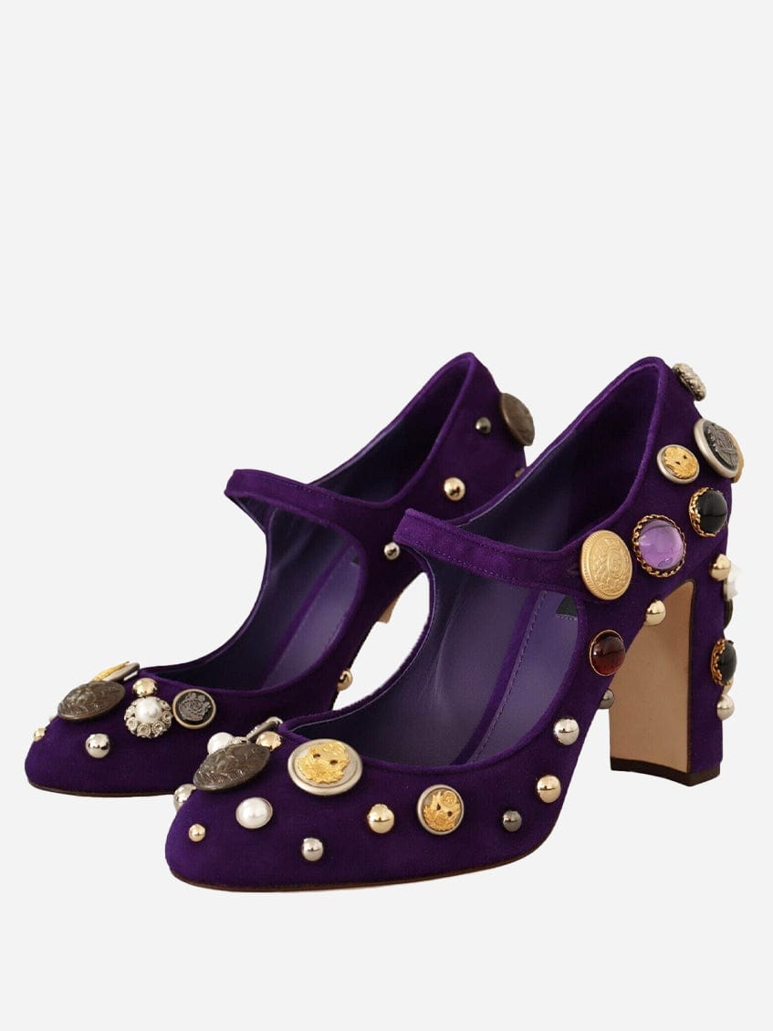 Dolce & Gabbana Mary Jane Coin Embellished  Pumps