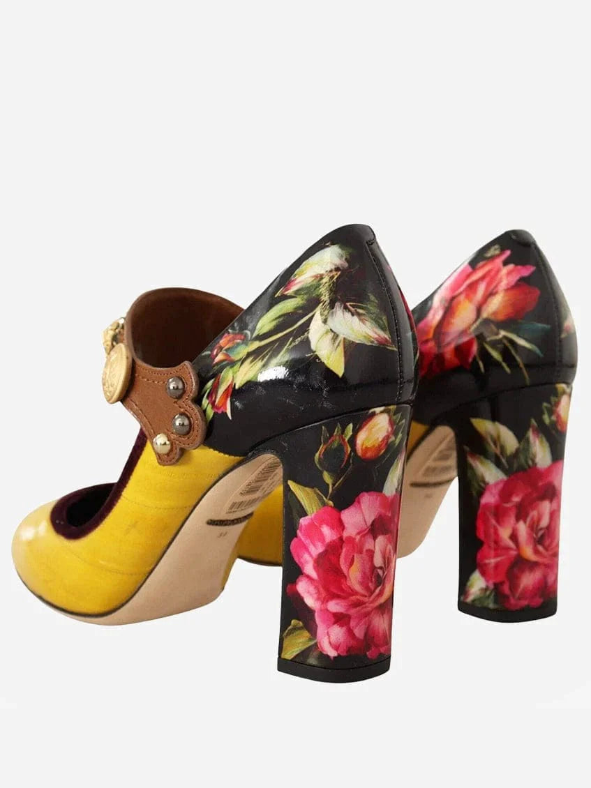 Dolce & Gabbana Mary Jane Floral Pumps