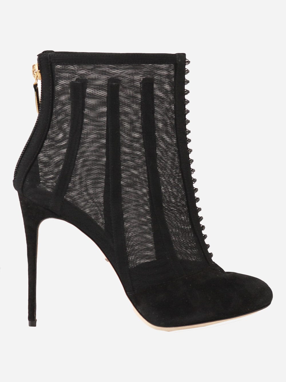 Dolce & Gabbana Mesh Tulle Ankle Boots