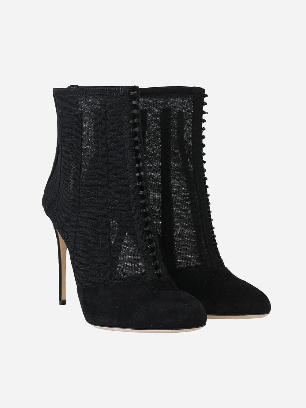 Dolce & Gabbana Mesh Tulle Ankle Boots