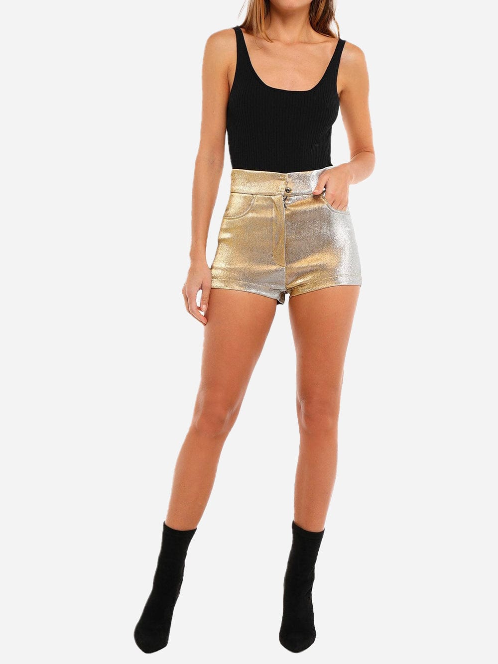 Dolce & Gabbana Metallic Mini Shorts