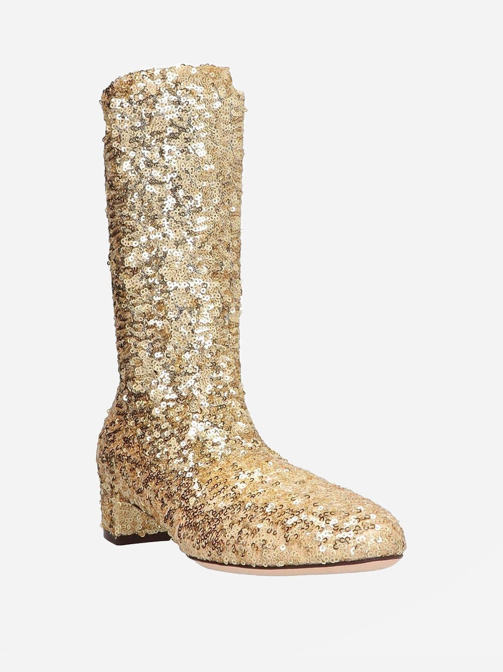 Dolce & Gabbana Metallic Sequin Ankle Boots