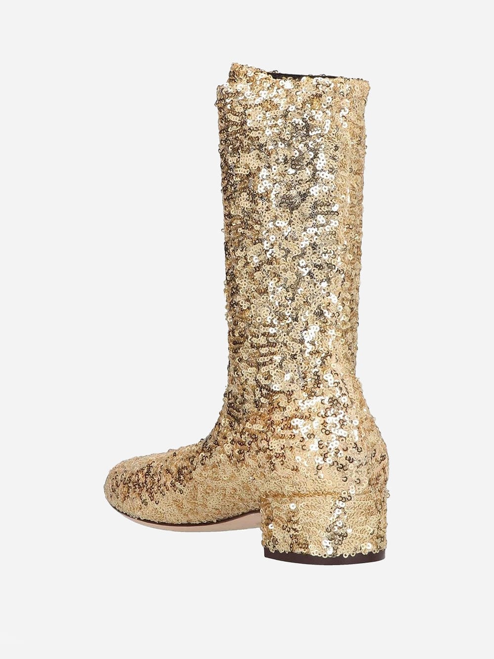 Dolce & Gabbana Metallic Sequin Ankle Boots