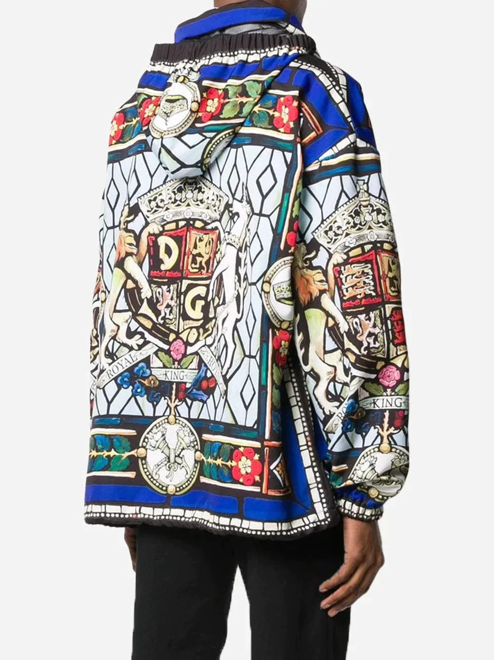 Dolce & Gabbana Mosaic Print Bomber Jacket