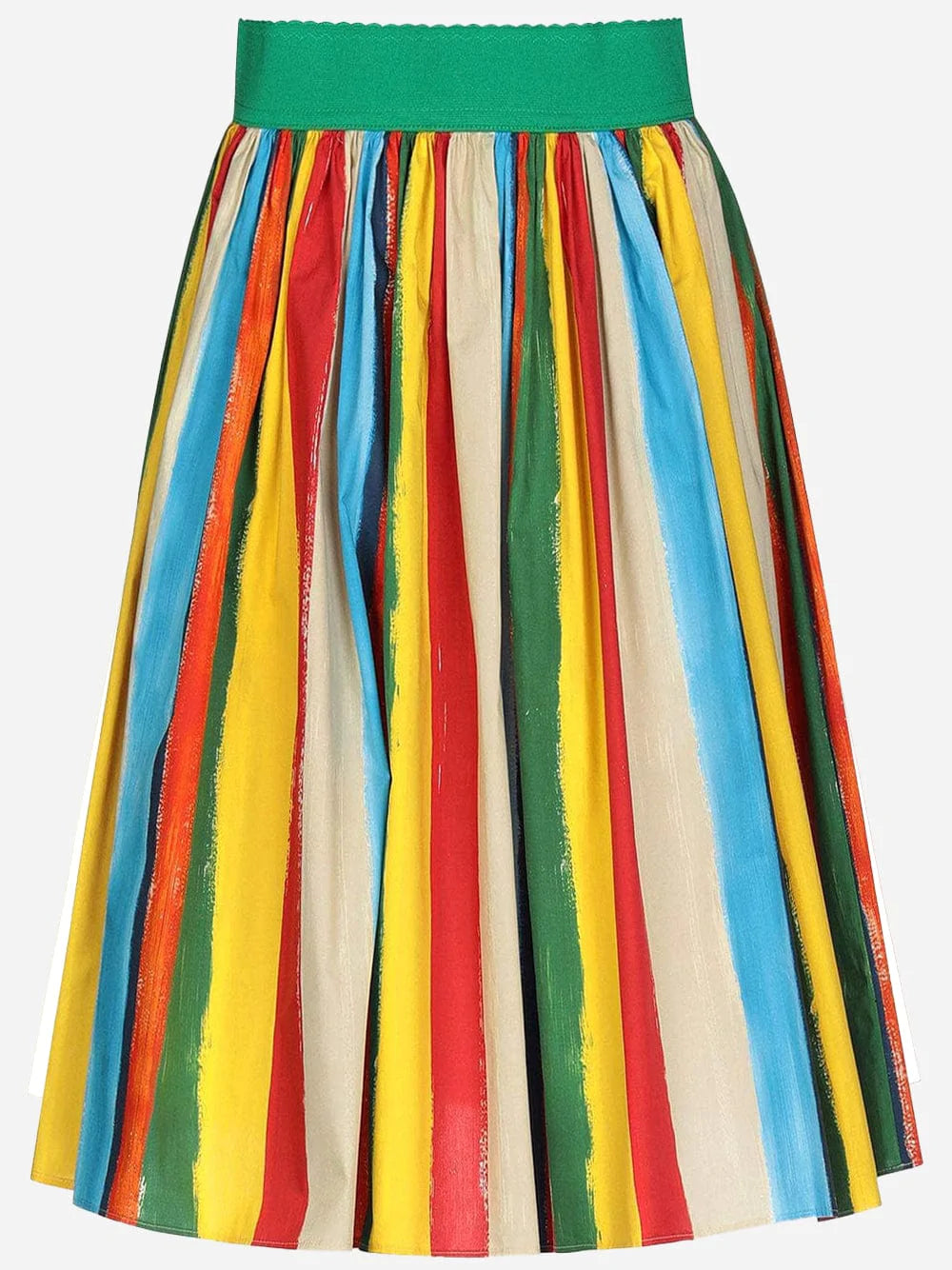 Dolce & Gabbana Multicolor Pleated Midi Skirt