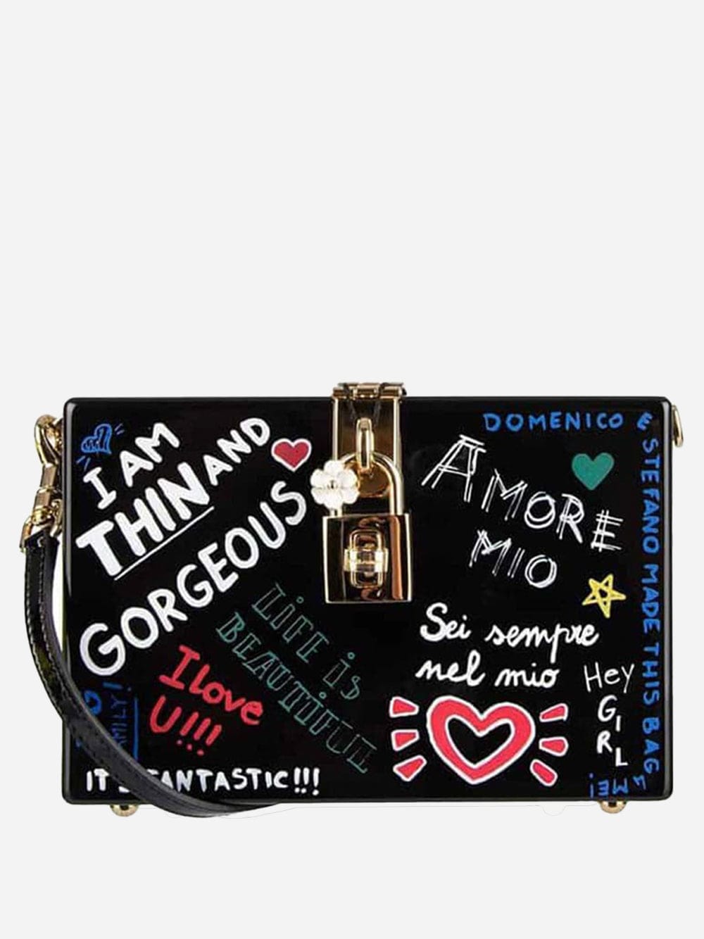 Dolce & Gabbana Mural Print Box Clutch Bag