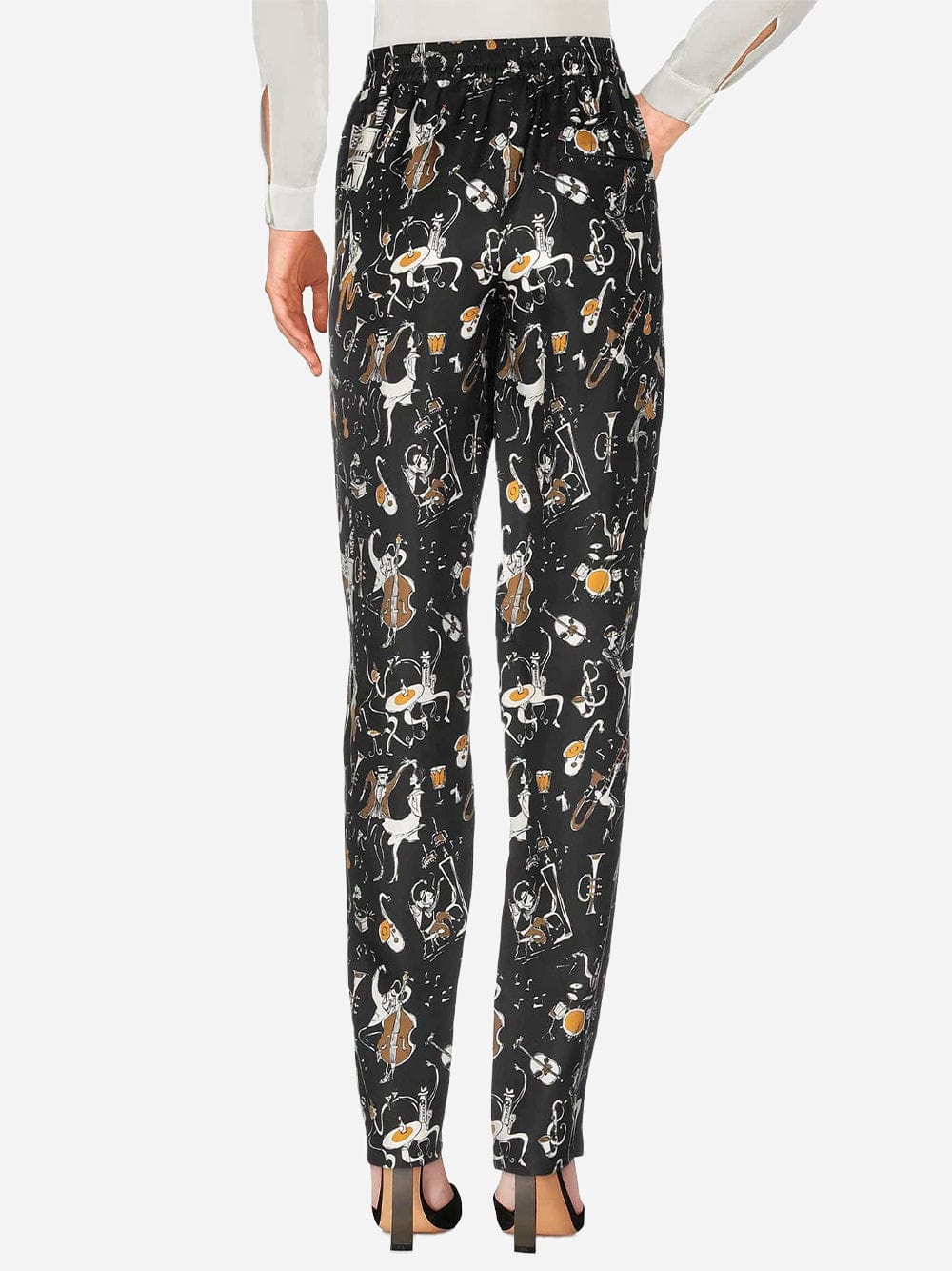 Dolce & Gabbana Musical Instrument Print Casual Trousers