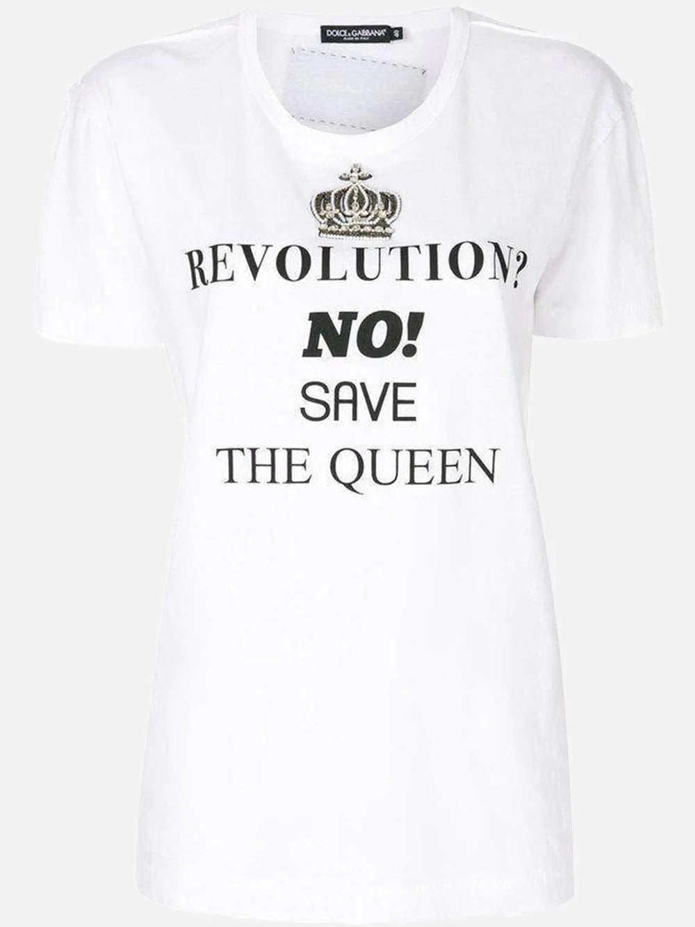 Dolce & Gabbana No! Save The Queen Sequined T-Shirt