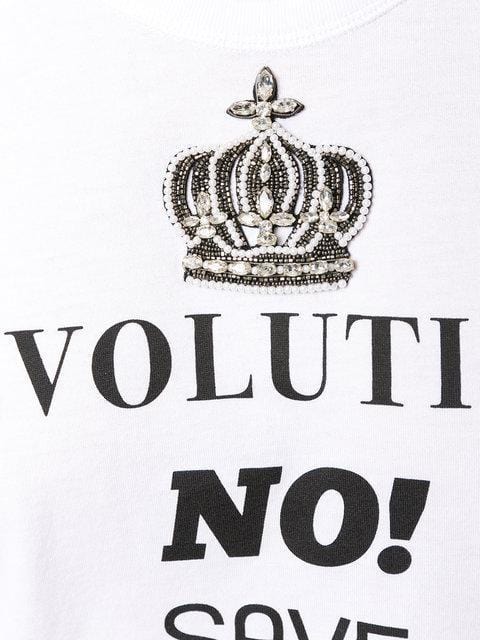 Dolce & Gabbana No! Save The Queen Sequined T-Shirt