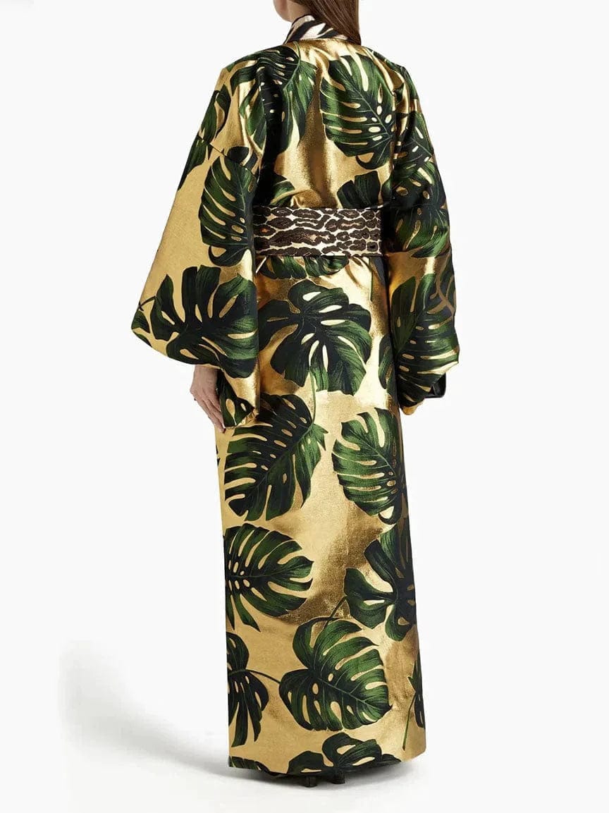Dolce & Gabbana Oversized Belted Brocade Kimono