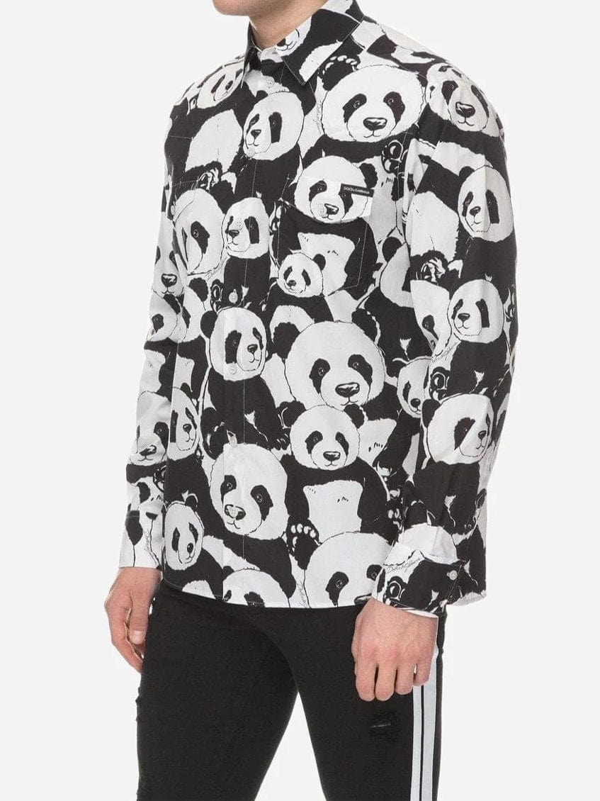Dolce & Gabbana Panda-Print Casual Shirt