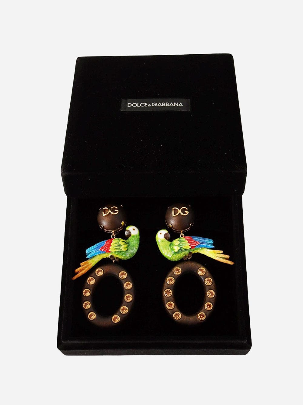 Dolce & Gabbana Parrot Detail Drop Earrings
