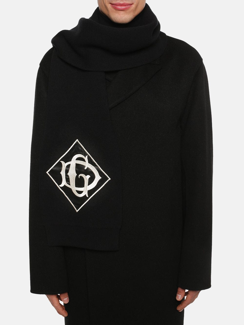 Dolce & Gabbana Patched Logo Scarf