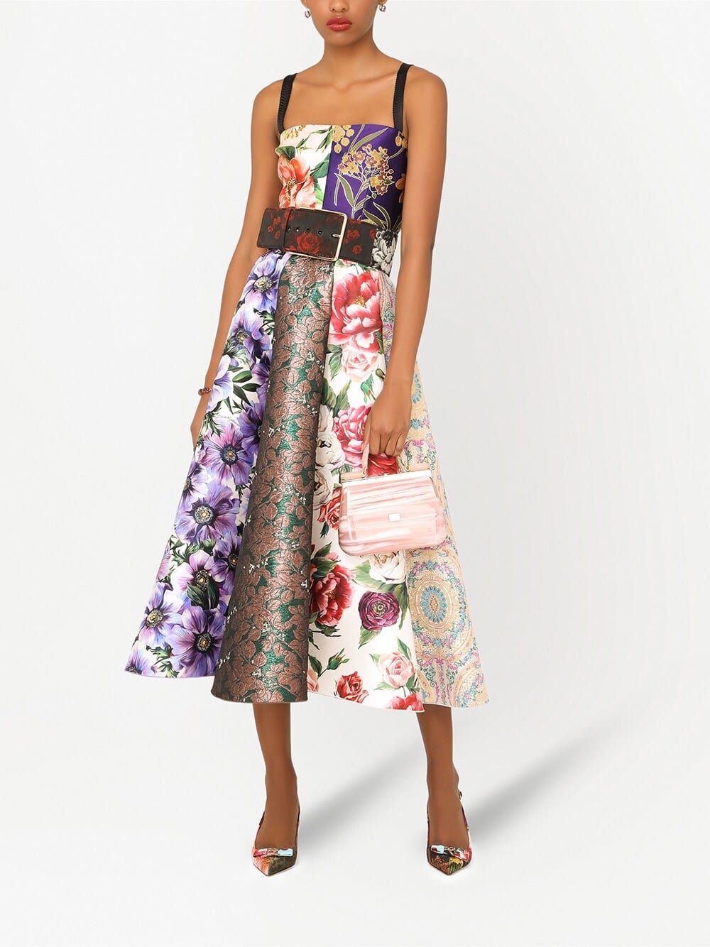 Dolce & Gabbana Patchwork Jacquard-Woven Dress