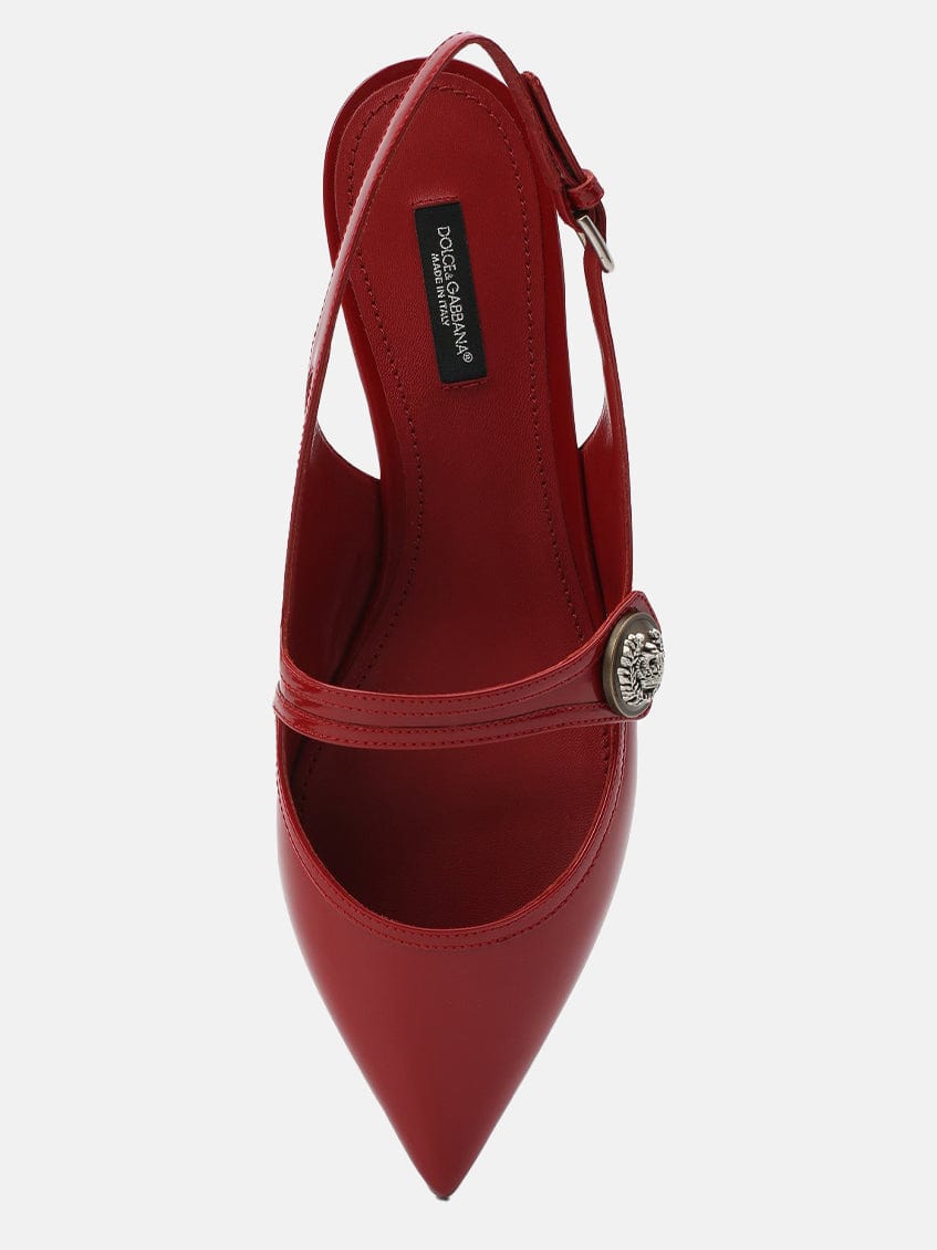 Dolce & Gabbana Patent Leather Slingback Flats