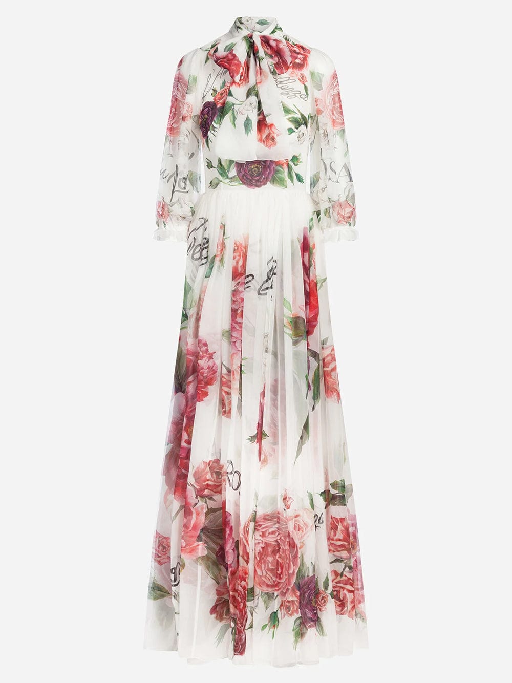 Dolce & Gabbana Peony-Print Floral Dress