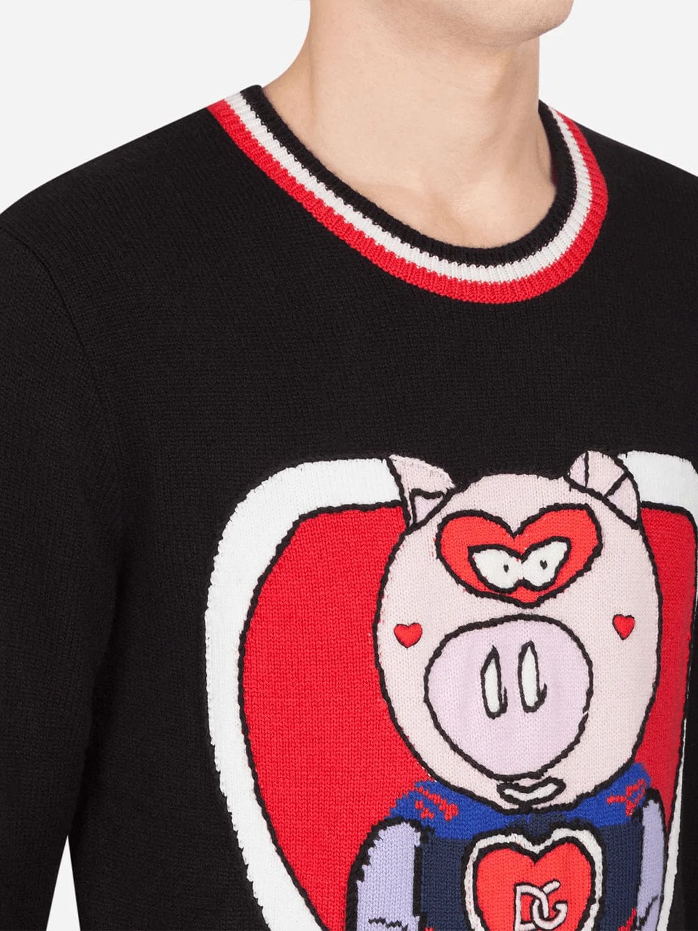 Dolce & Gabbana Pig Print Cashmere Sweater