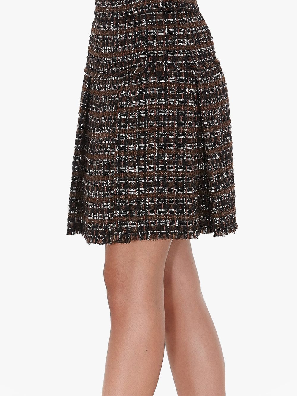 Dolce & Gabbana Pleated Tweed Skirt