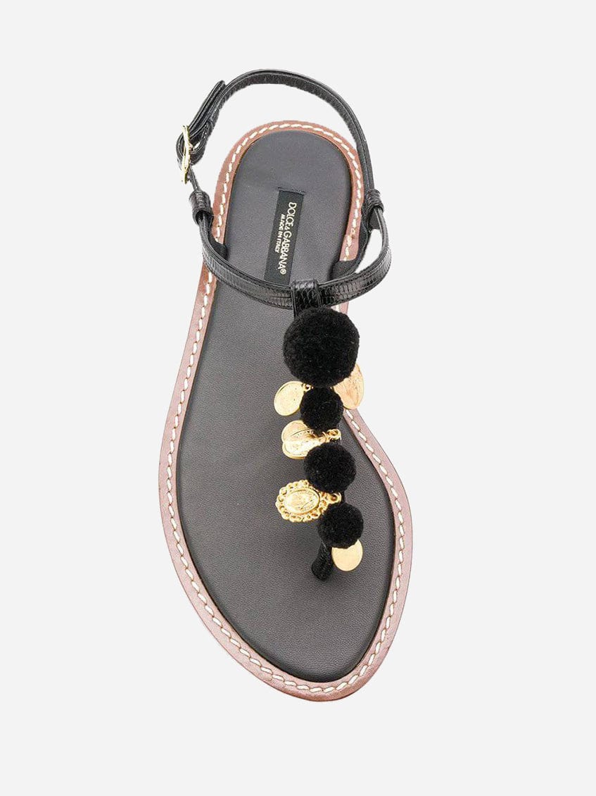 Dolce & Gabbana Pom Pom Sandals