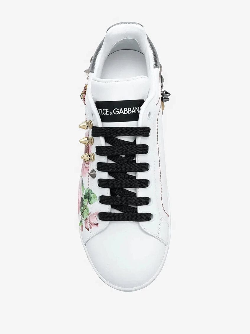 Gabbana Portofino Floral-Print Sneakers