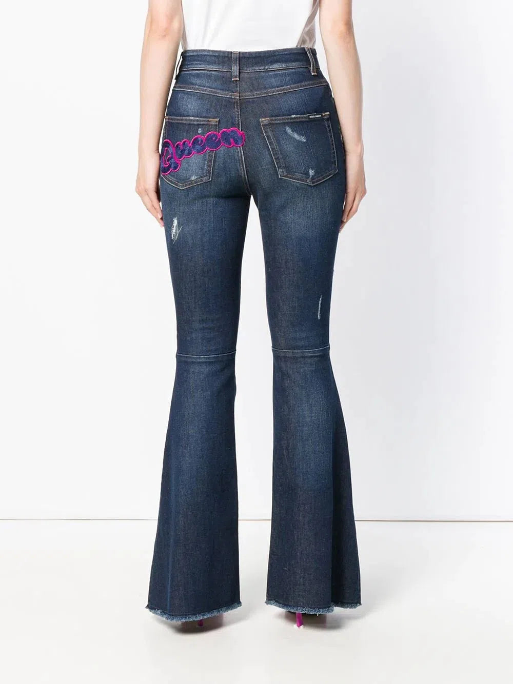 Dolce & Gabbana Ripped Detail Bootcut Jeans | Sendegaro US Dolce & Gabbana Ripped Detail Bootcut Jeans | Sendegaro US