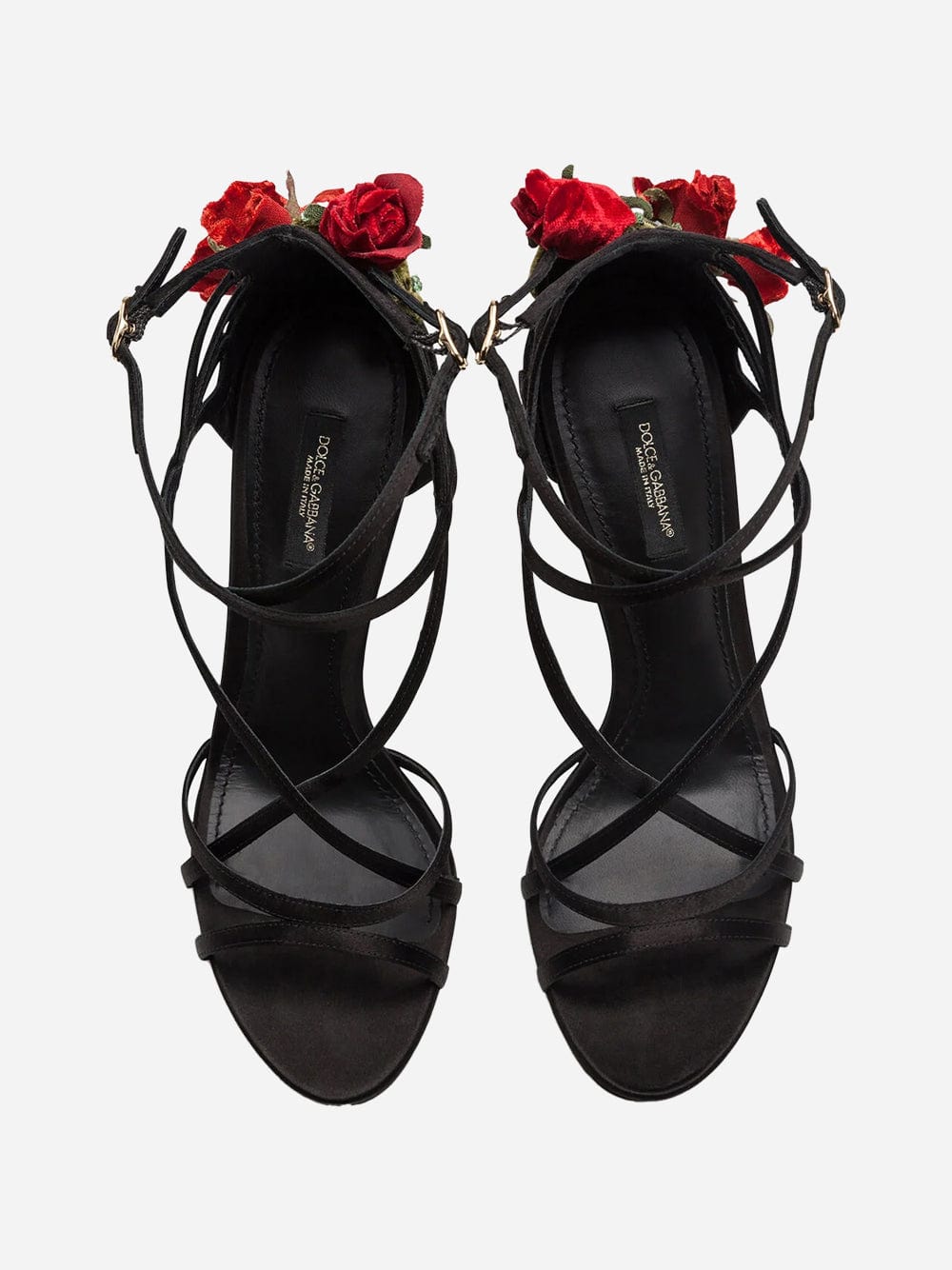 Dolce & Gabbana Rose Embroidery Sandals