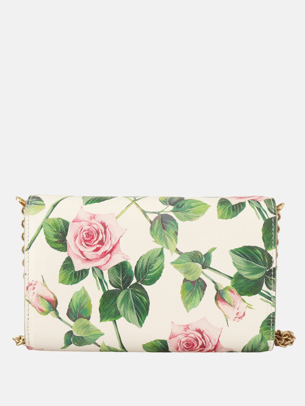 Dolce & Gabbana Rose-Print Embellished Clutch Bag