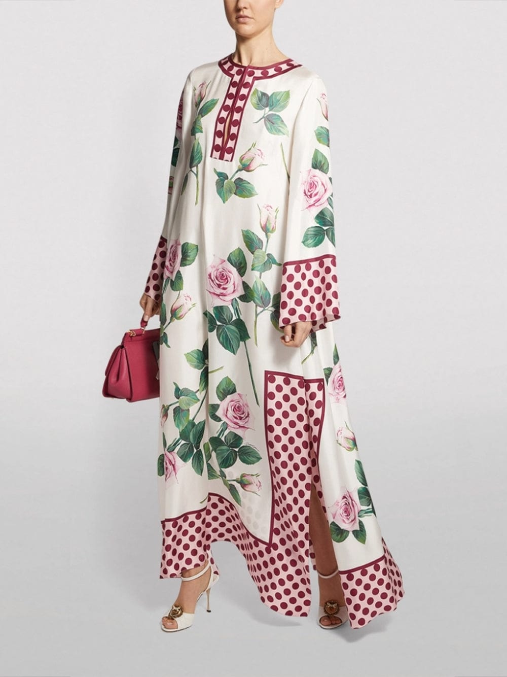Dolce & Gabbana Floral Print Silk Maxi Dress