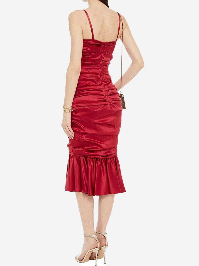 Dolce & Gabbana Ruched Satin Dress