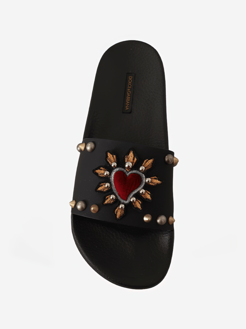 Dolce & Gabbana Sacred Heart Embroidered Slides