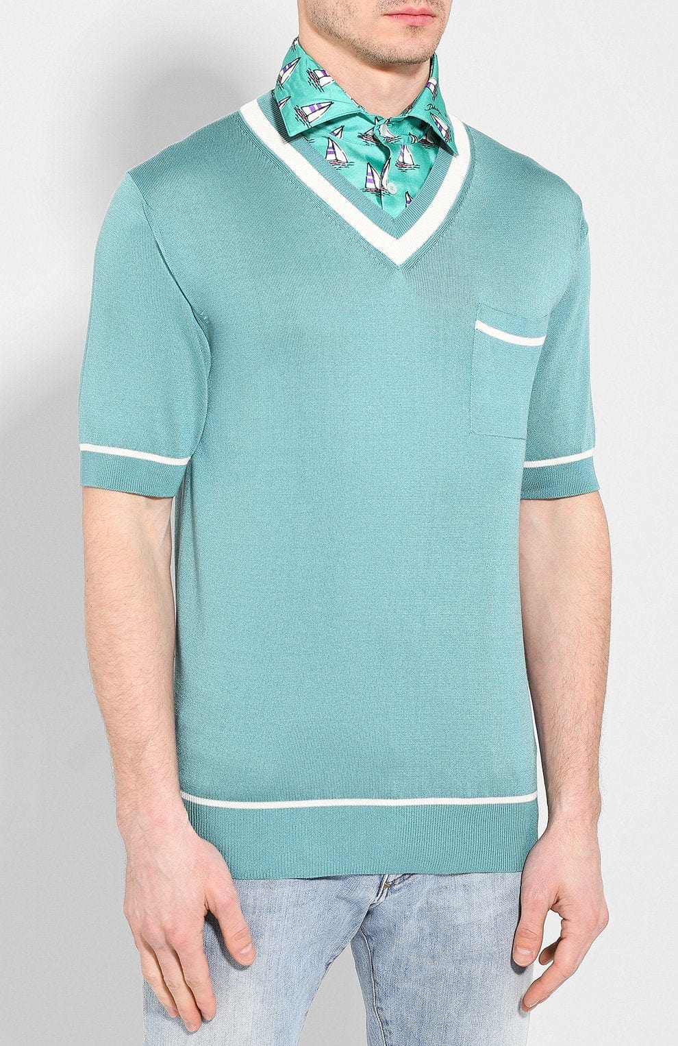 Dolce & Gabbana Silk Polo Shirt