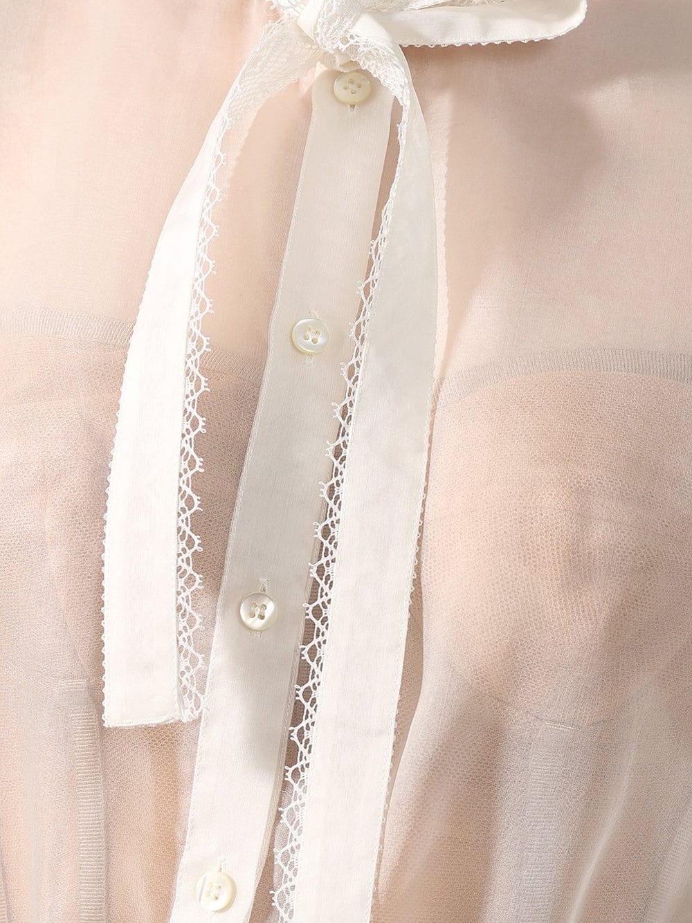 Dolce & Gabbana Silk Top with Tie Fastening