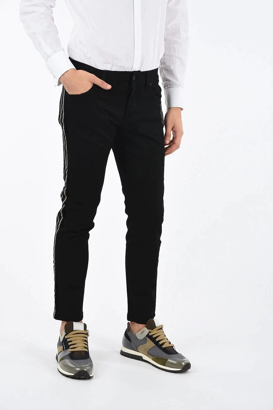 Slim Fit Side Stripe Jeans