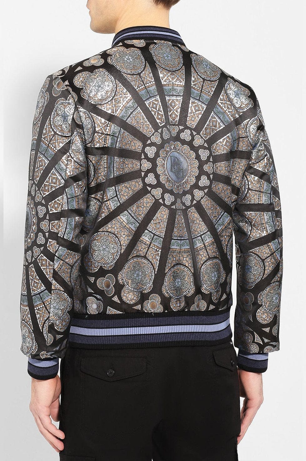 Dolce & Gabbana Stained Glass Window Style Print Bomber Jacket