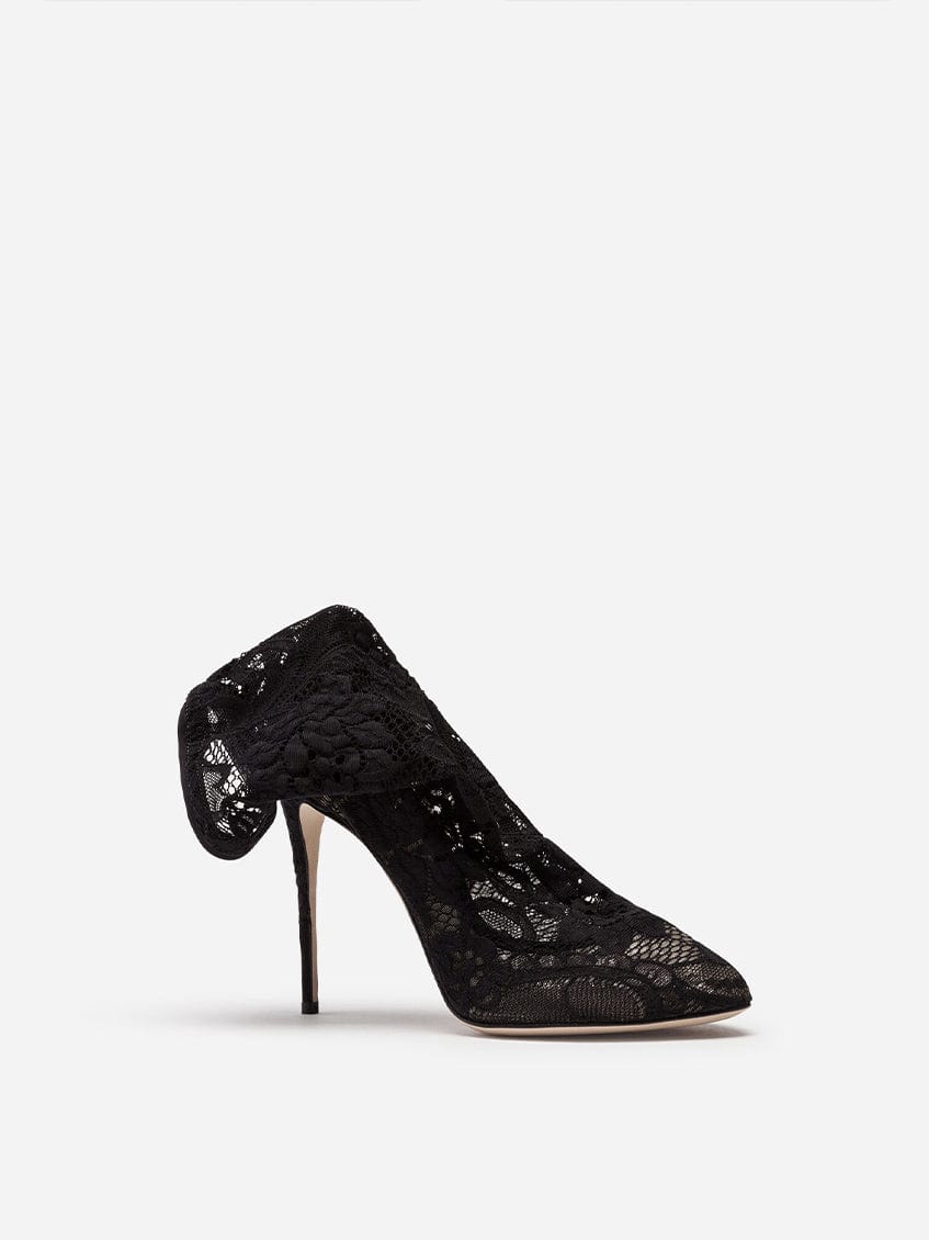 Dolce & Gabbana Stretch Lace Ankle Boots