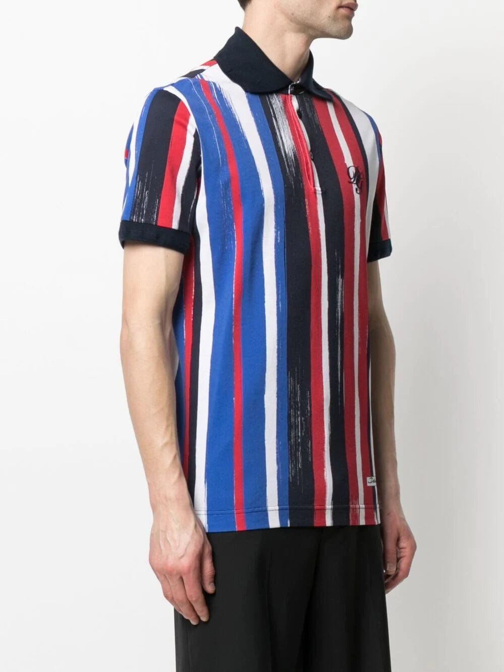 Dolce & Gabbana Stripe-Print Polo Shirt