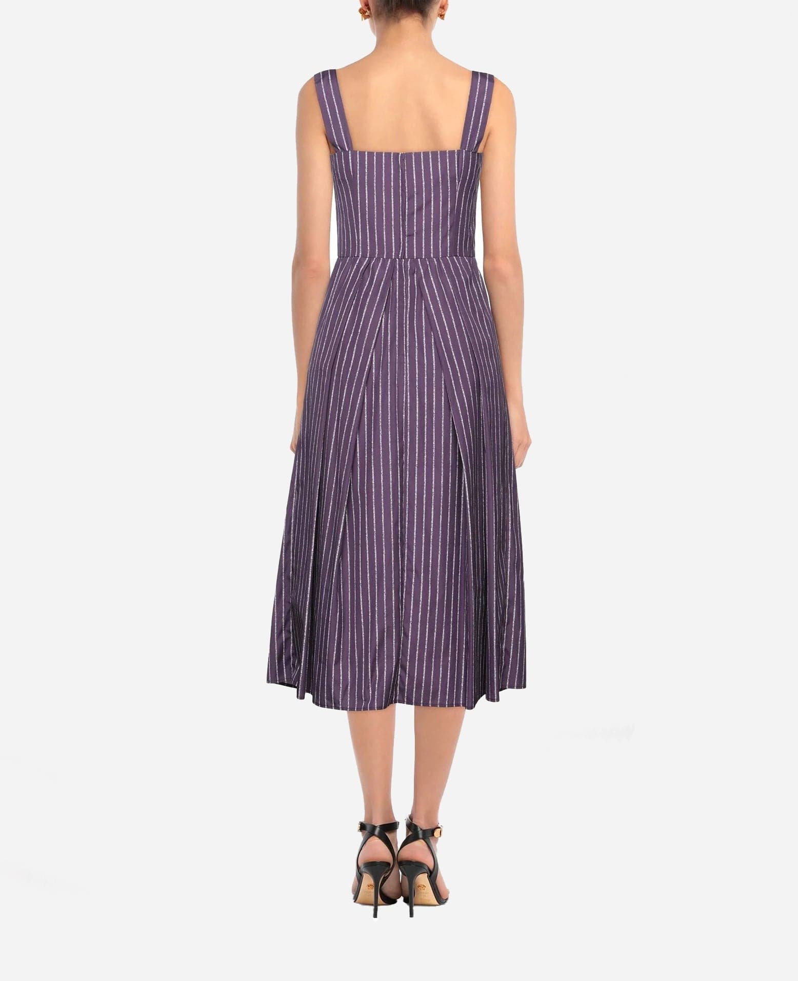 Dolce & Gabbana Striped A-Line Midi Dress