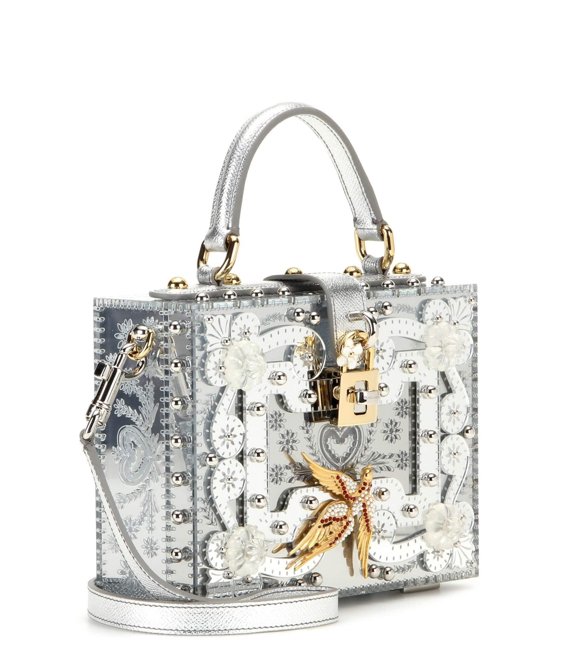 Dolce & Gabbana Swallow Mirrored Plexiglass Dolce Box Bag