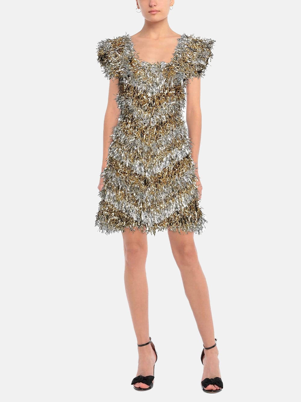 Dolce & Gabbana Tinsel Layered Mini Dress