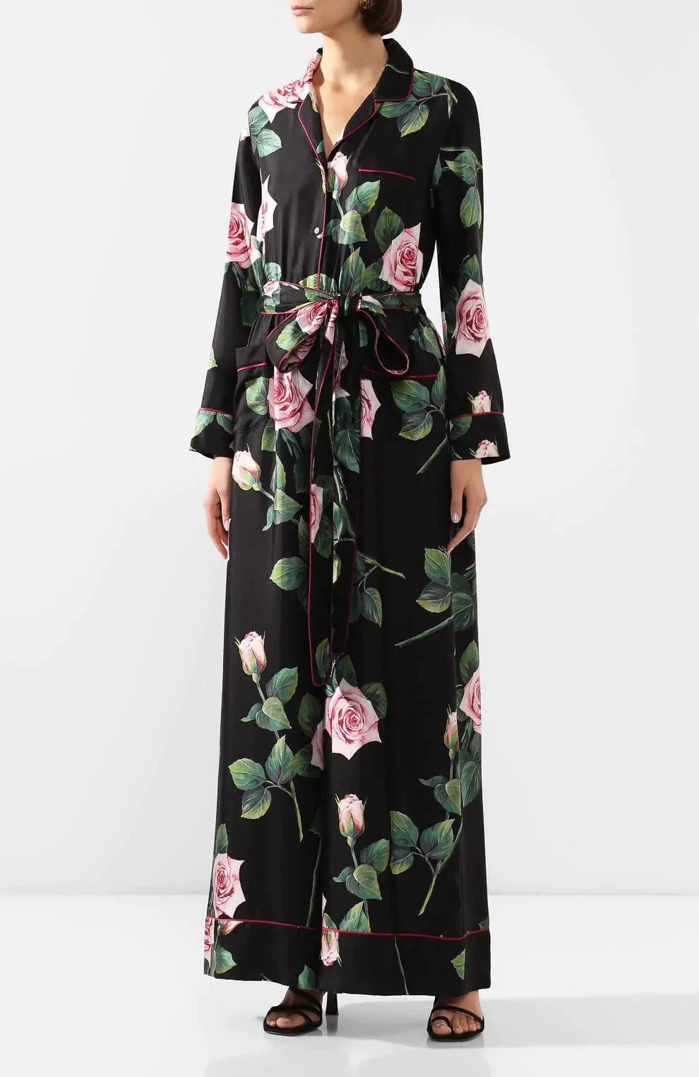 Dolce & Gabbana Tropical Rose Print Jumpsuit