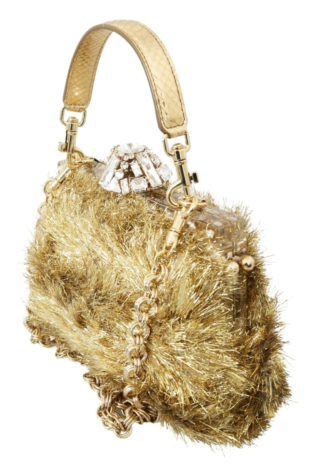 Dolce & Gabbana Vanda Crystal Embellished Top Handle Shoulder Bag