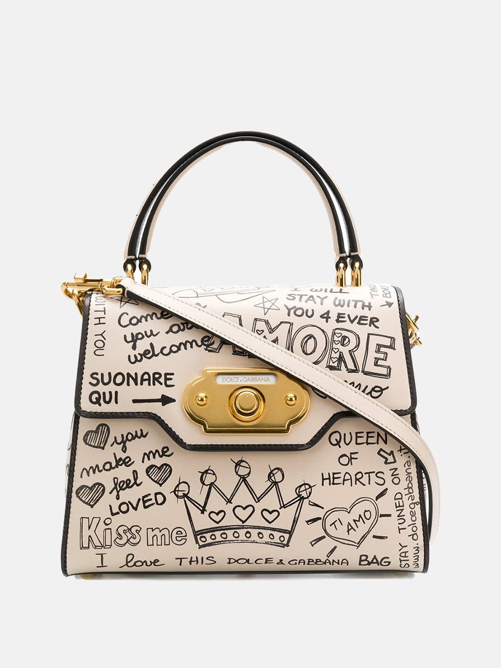 Dolce & Gabbana Welcome Graffiti Logo Tote Bag