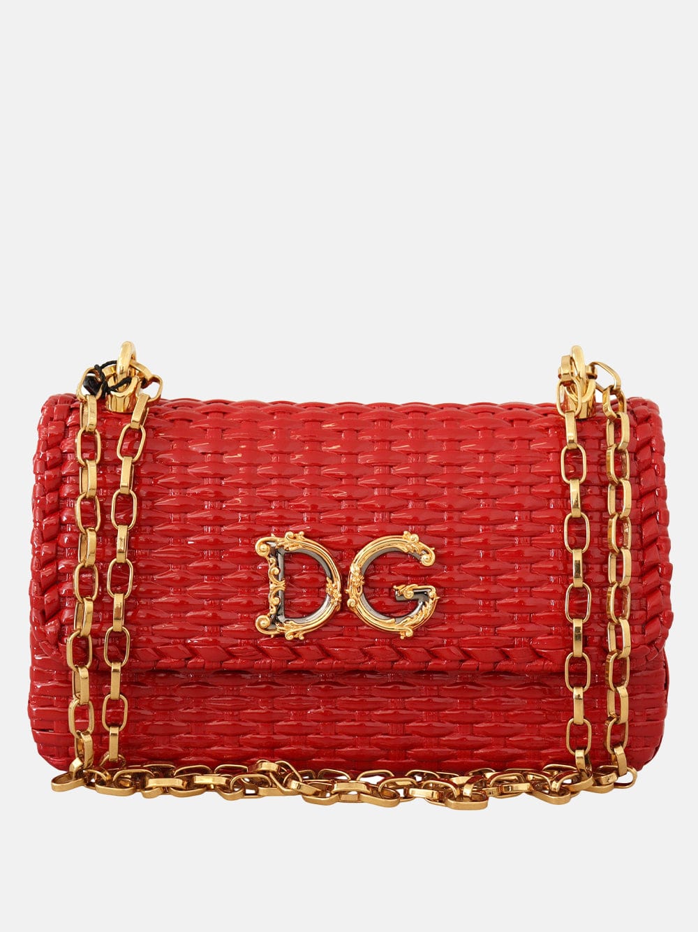 Dolce & Gabbana Wicker Logo Shoulder Bag