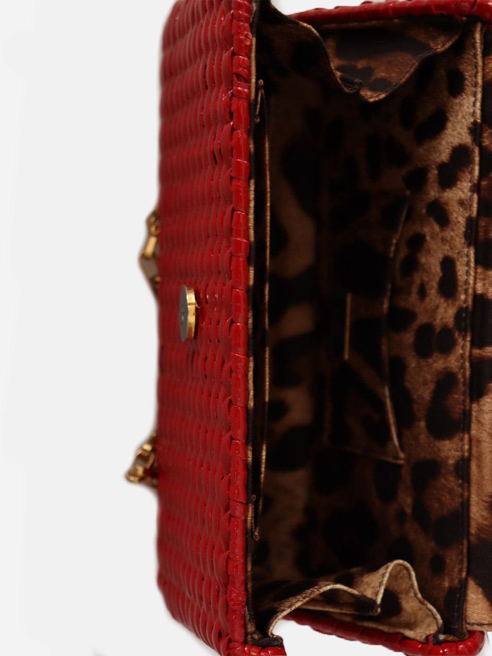 Dolce & Gabbana Wicker Logo Shoulder Bag