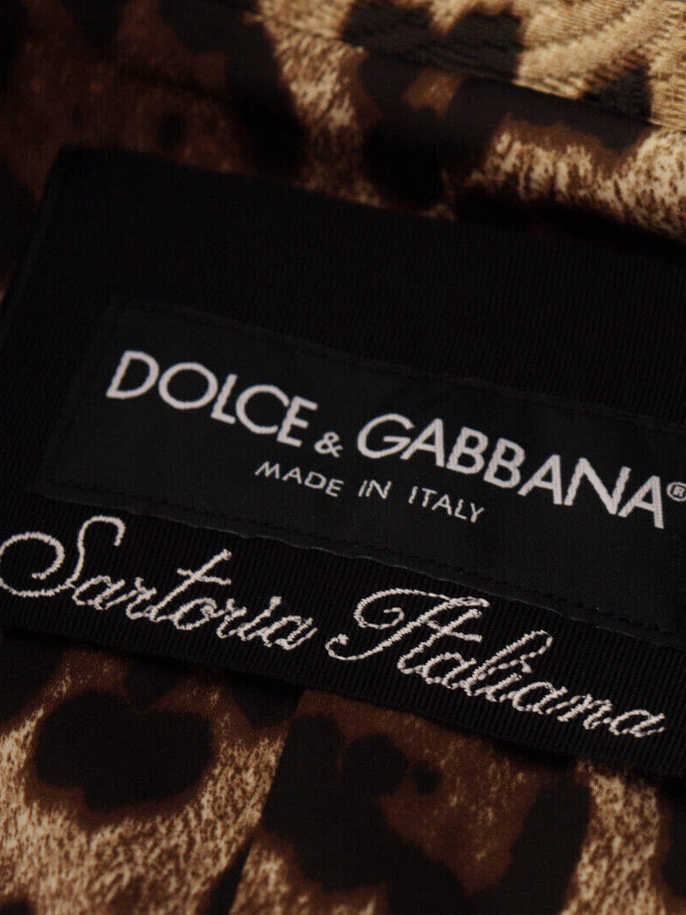 Dolce & Gabbana Leopard-Print Double-Breasted Trench Coat