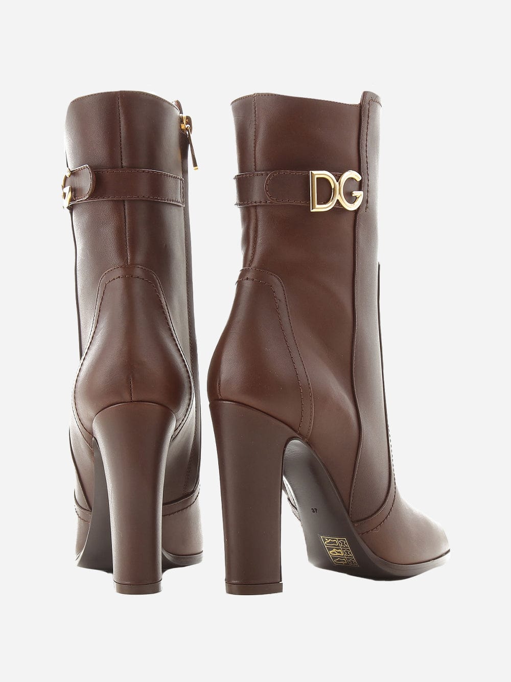 Dolce & Gabbana Plaque Logo Mid Boots